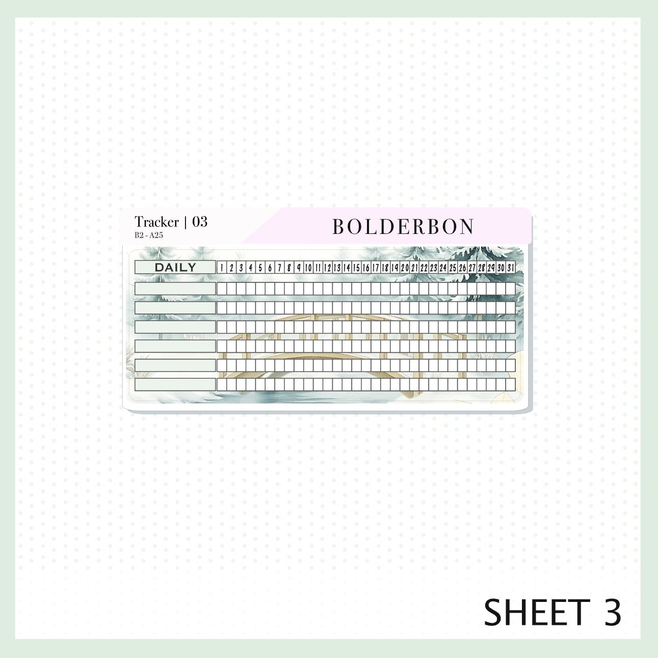 JANUARY A5 Notes Kit || Peaceful Pines, Planner Sticker Kit for Erin Condren Planners