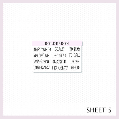 AUGUST A5 Notes Kit || New Layout 2025/2026 Sweet Honey, Planner Sticker Kit for Erin Condren Planners