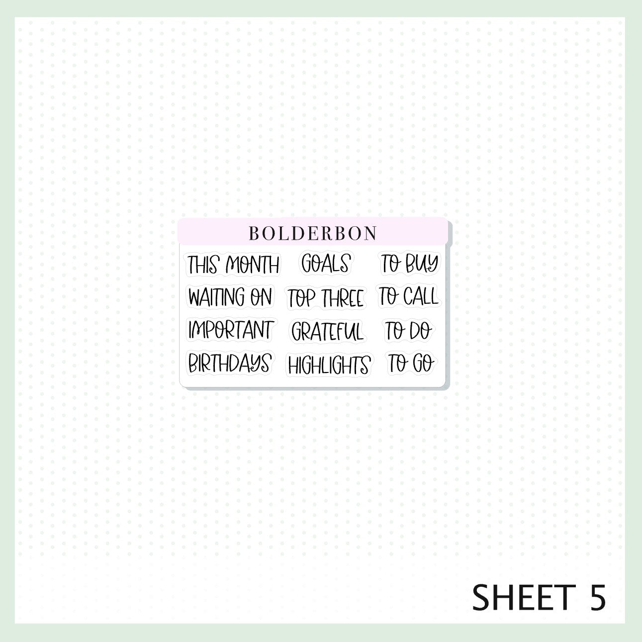 JANUARY A5 Notes Kit || Peaceful Pines, Planner Sticker Kit for Erin Condren Planners