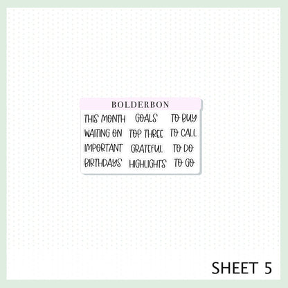 JANUARY A5 Notes Kit || Peaceful Pines, Planner Sticker Kit for Erin Condren Planners