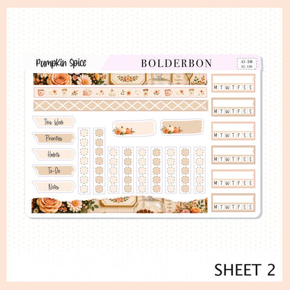 Pumpkin Spice • A5 Weekly Dashboard Kit