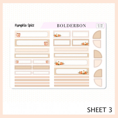 Pumpkin Spice • A5 Weekly Dashboard Kit