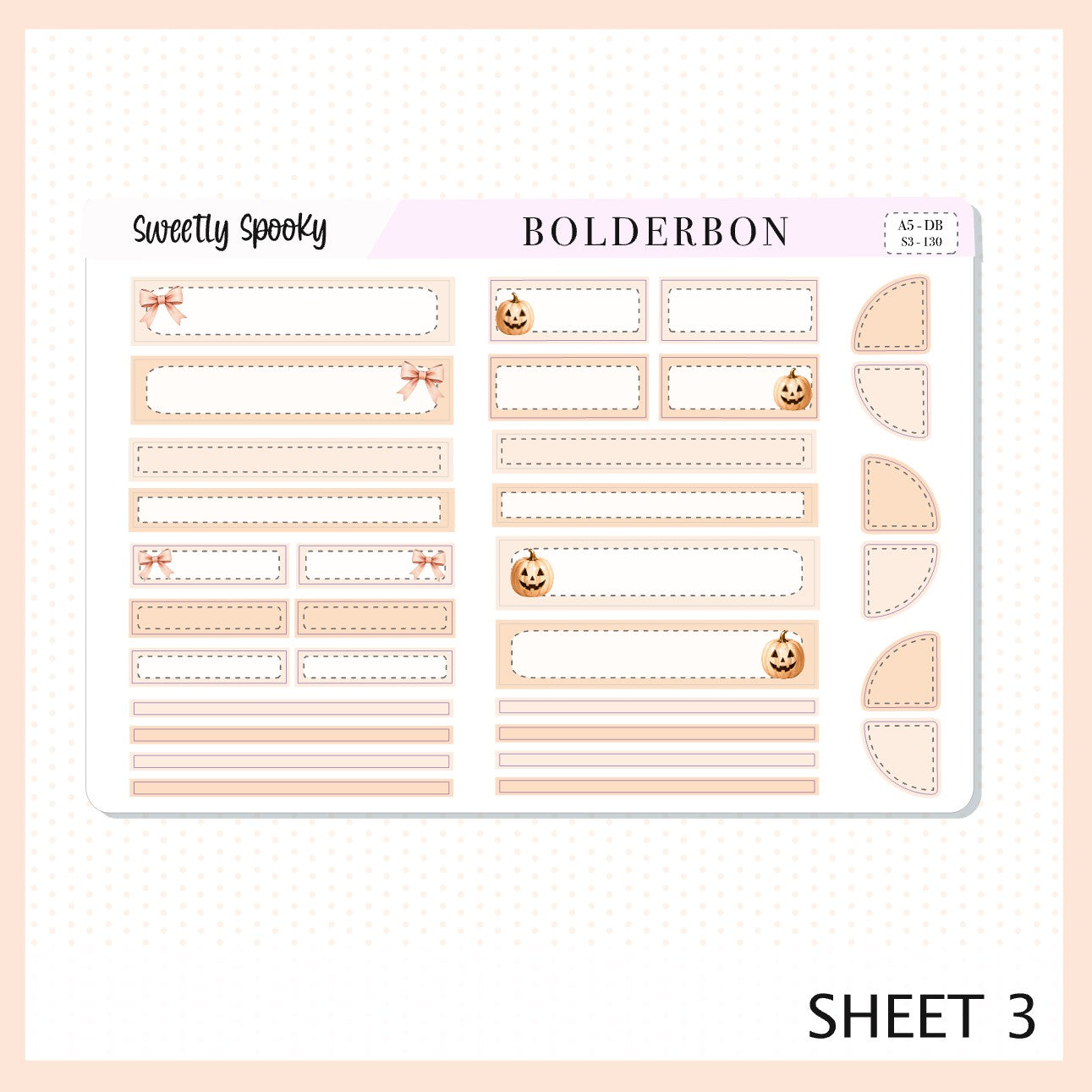 Sweetly Spooky • A5 Weekly Dashboard Kit