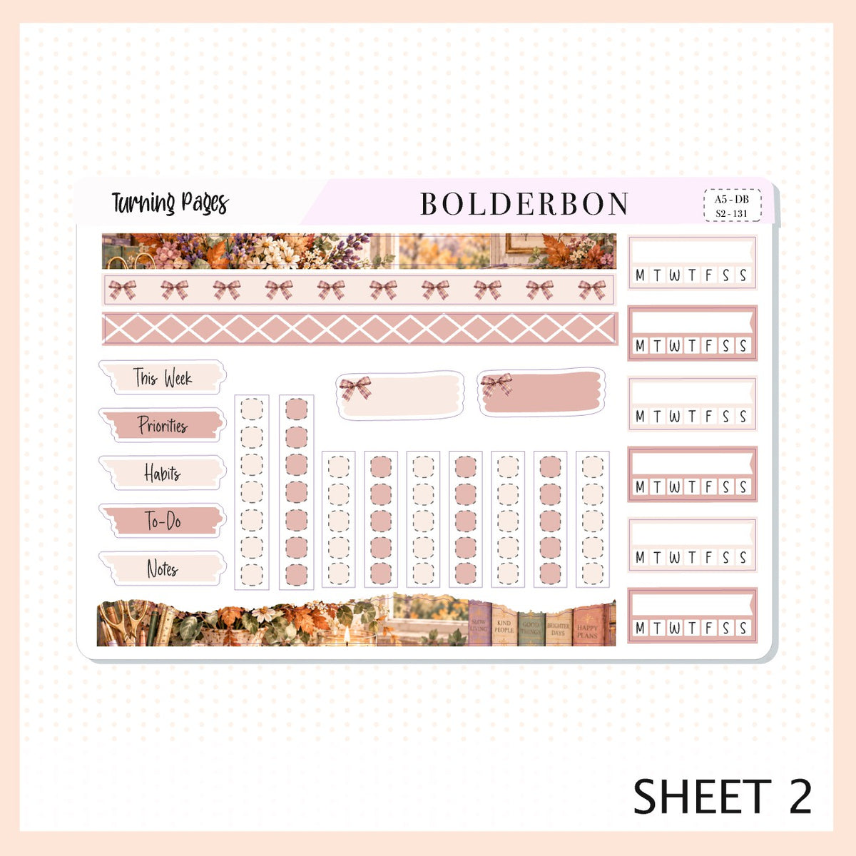 Turning Pages • A5 Weekly Dashboard Kit