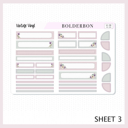 Vintage Vinyl • A5 Weekly Dashboard Kit