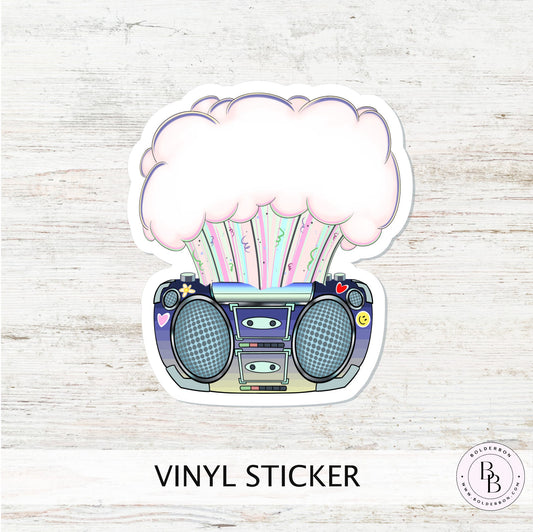 BOOMBOX || Cute Retro Vinyl Sticker