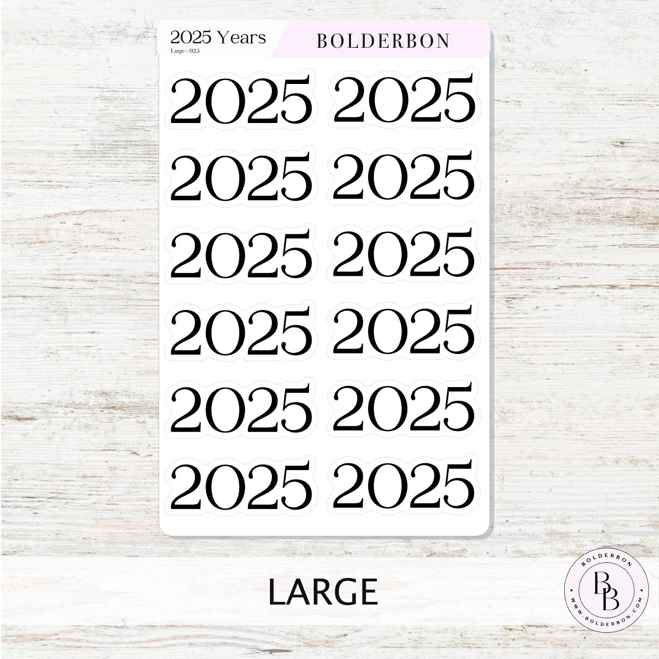 2025 YEAR - BLACK  || Script Planner Stickers