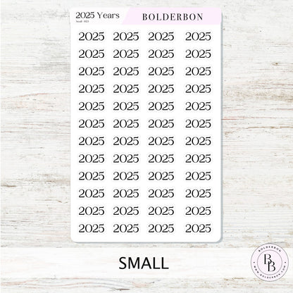 2025 YEAR - BLACK  || Script Planner Stickers