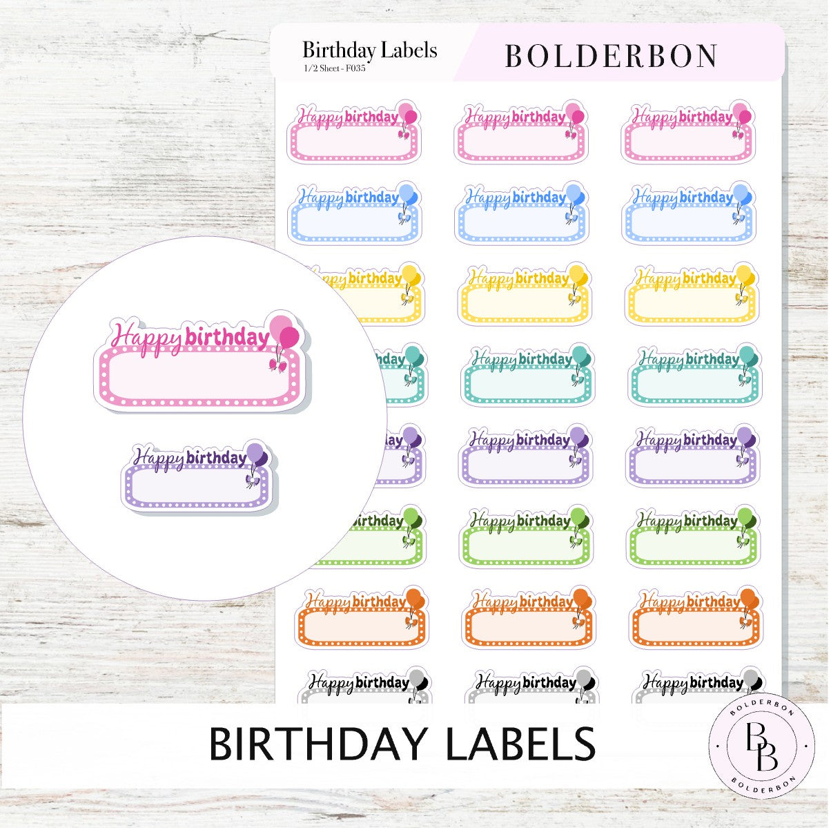 Birthday Labels