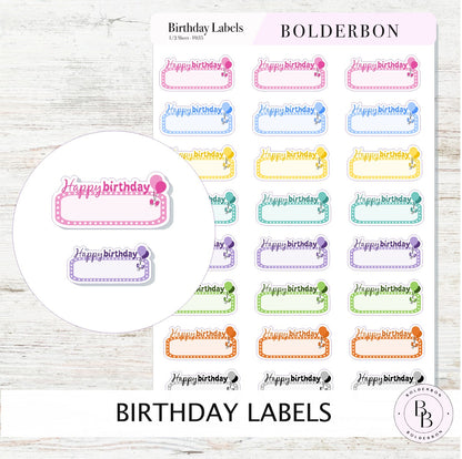 Birthday Labels