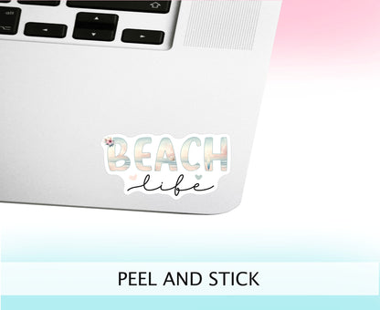 BEACH LIFE sticker || Ocean, Summer, Surf Sticker, coastal artwork nature sticker beach sticker floral