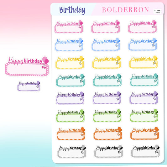 BIRTHDAY || Planner Stickers