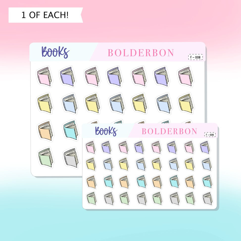 BOOK Planner Stickers || Reading, Study, Library, School