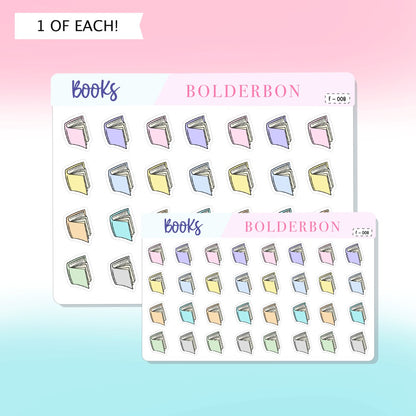 BOOK Planner Stickers || Reading, Study, Library, School