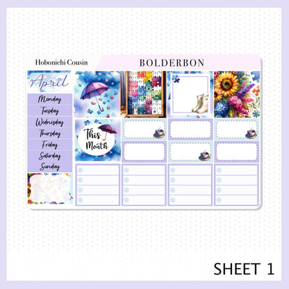 APRIL Hobonichi Cousin and A5 Day Free || Monthly Planner Sticker Kit