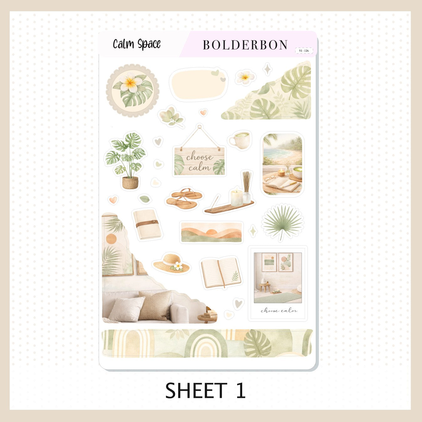 Calm Space • Journal Sticker Kit