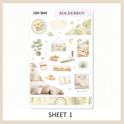 Calm Space • Journal Sticker Kit