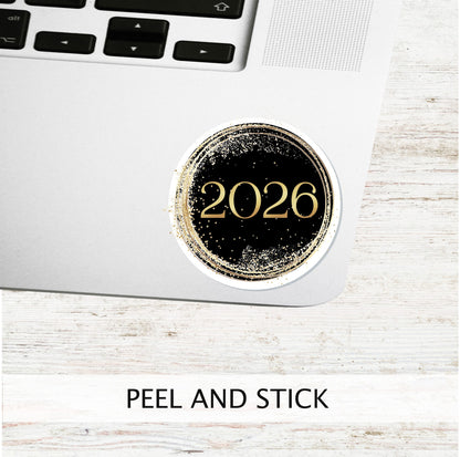 2026 CIRCLE STICKER || Elegant Circle Vinyl Decal for Journals, Notebooks & Planners and More!