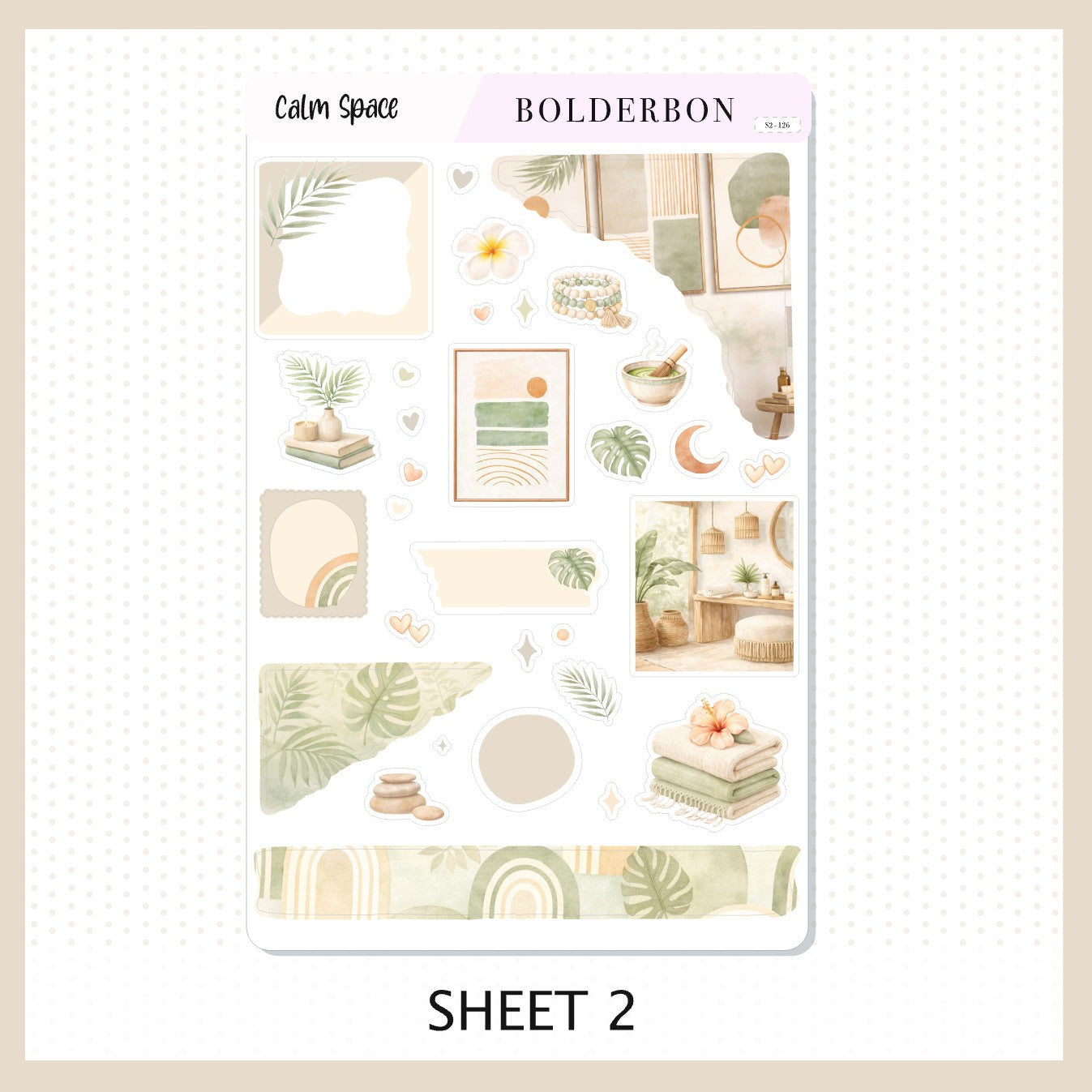 Calm Space • Journal Sticker Kit