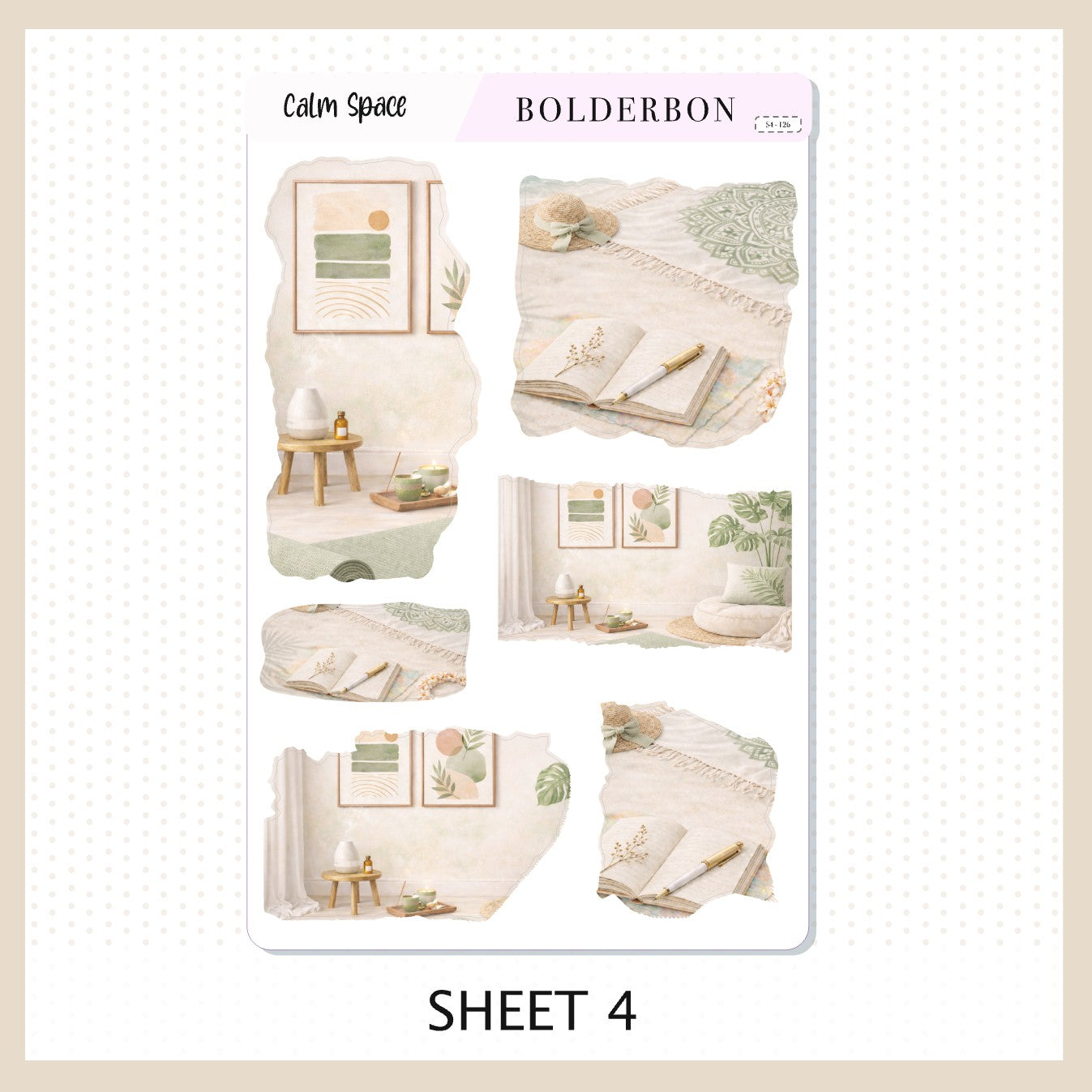 Calm Space • Journal Sticker Kit
