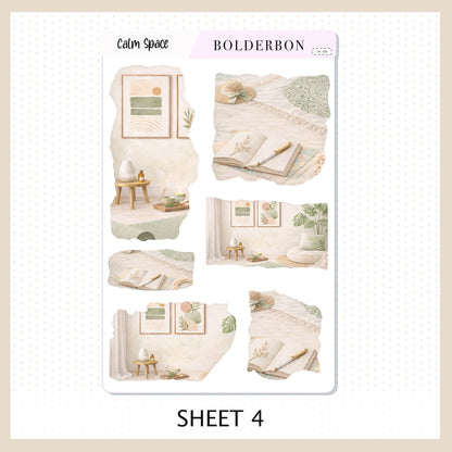 Calm Space • Journal Sticker Kit