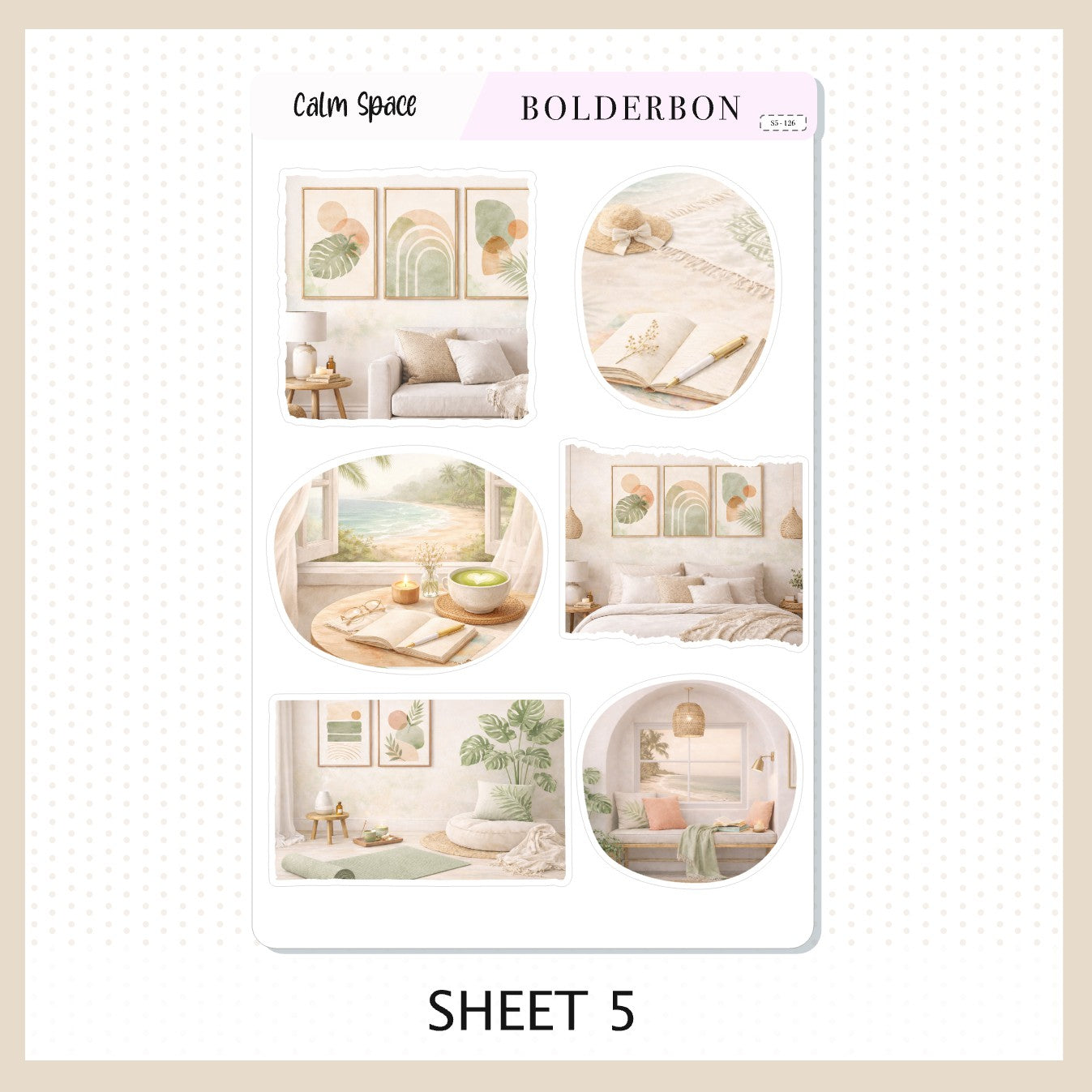 Calm Space • Journal Sticker Kit