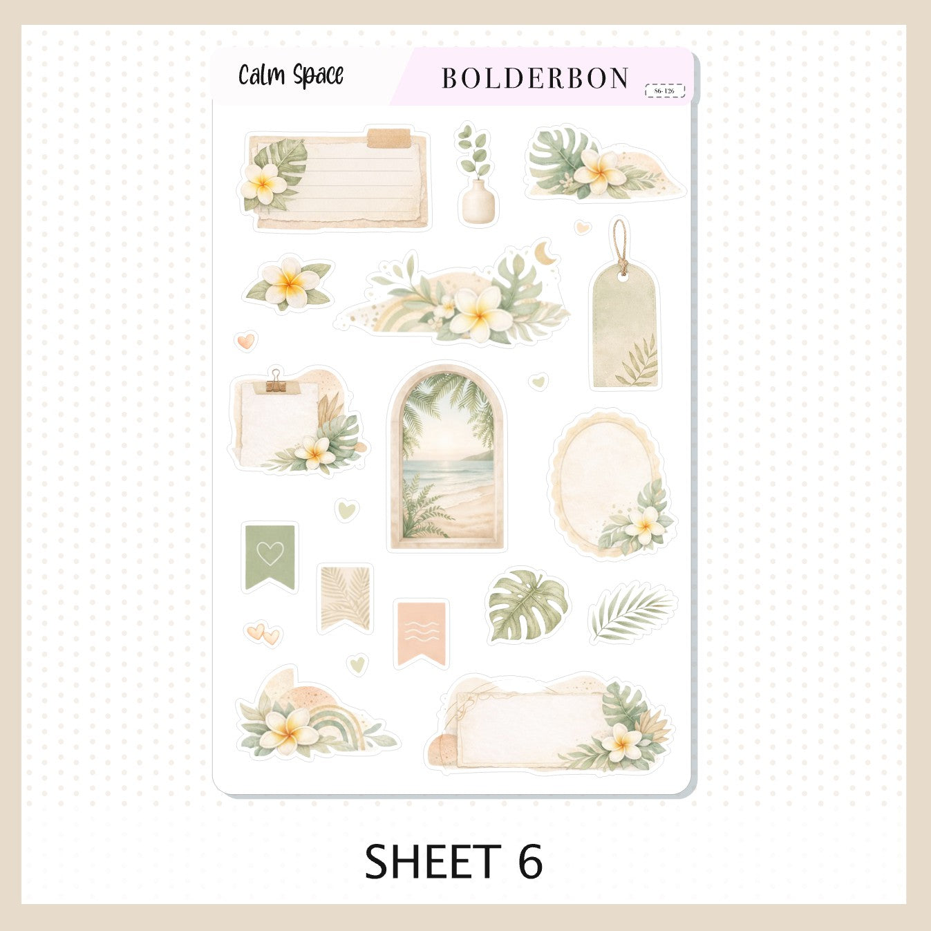 Calm Space • Journal Sticker Kit