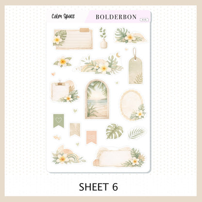 Calm Space • Journal Sticker Kit