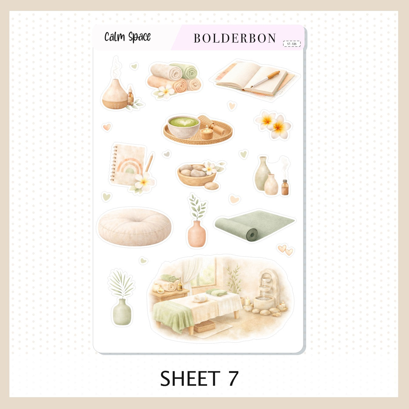 Calm Space • Journal Sticker Kit
