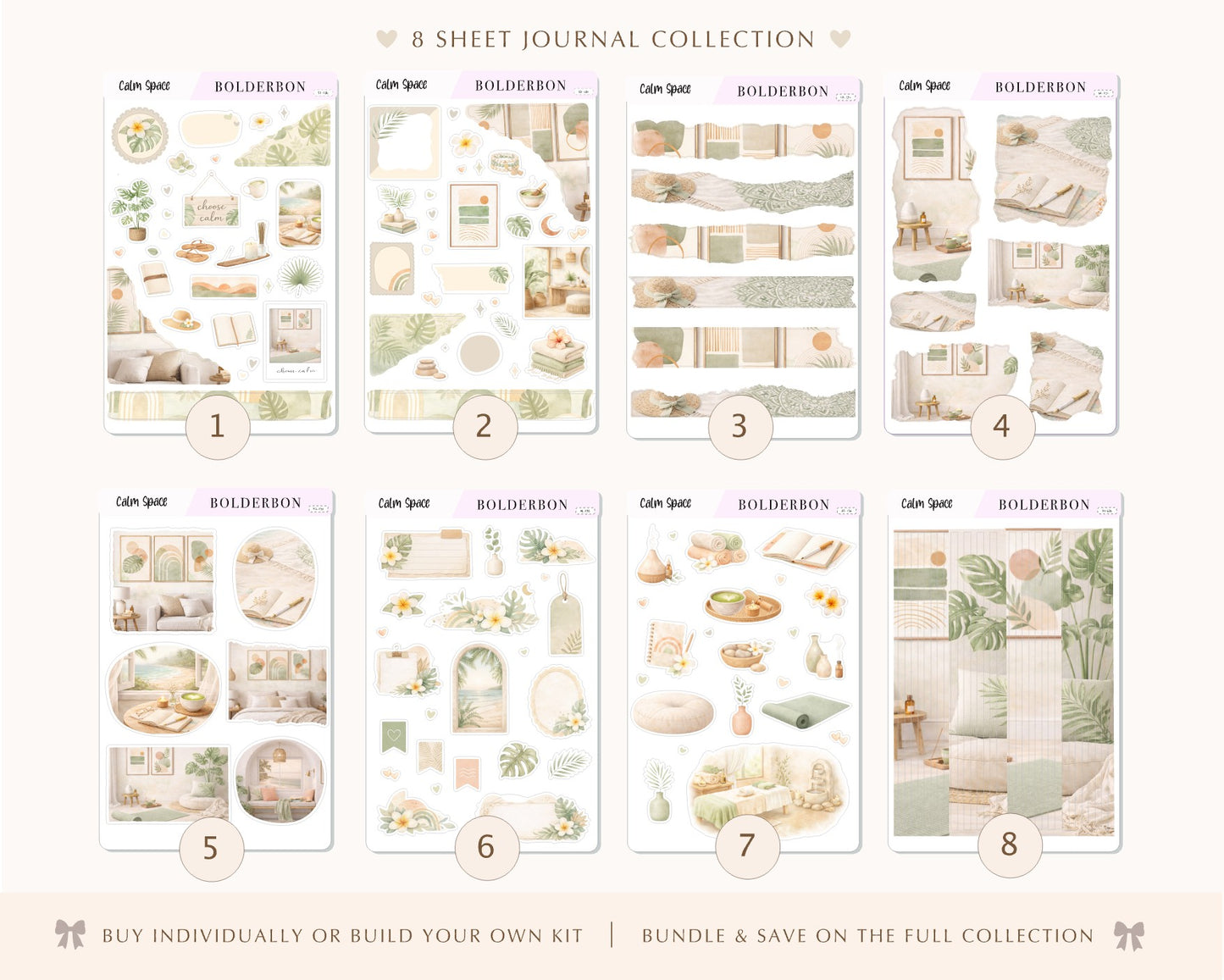 Calm Space • Journal Sticker Kit
