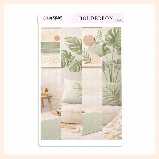 CALM SPACE Thin Washi Sticker Strips || Boho Chic Journaling Stickers