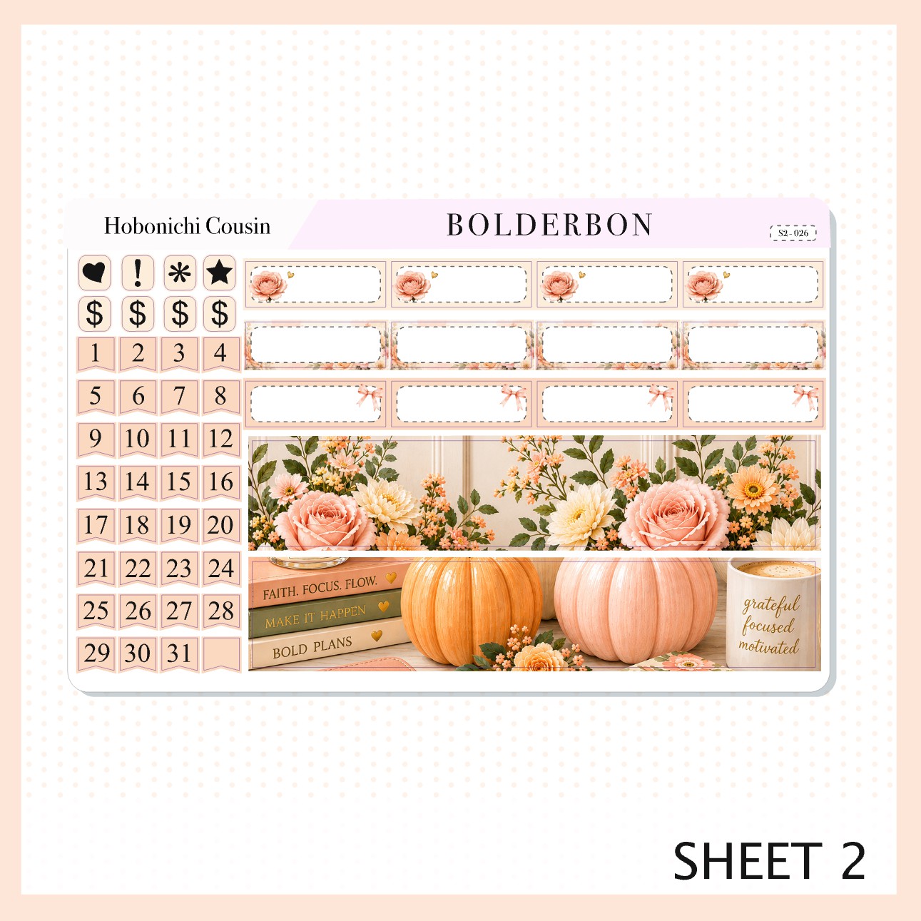 October • Hobonichi Cousin