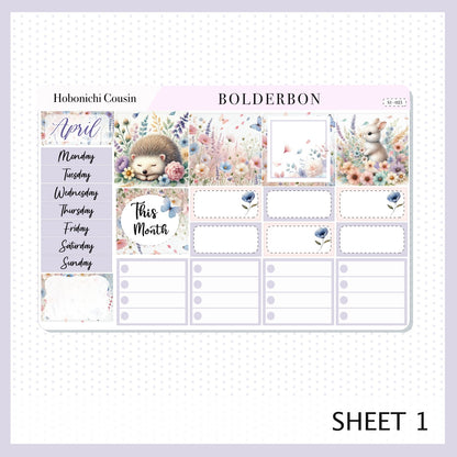 APRIL Hobonichi Cousin and A5 Day Free || Monthly Planner Sticker Kit