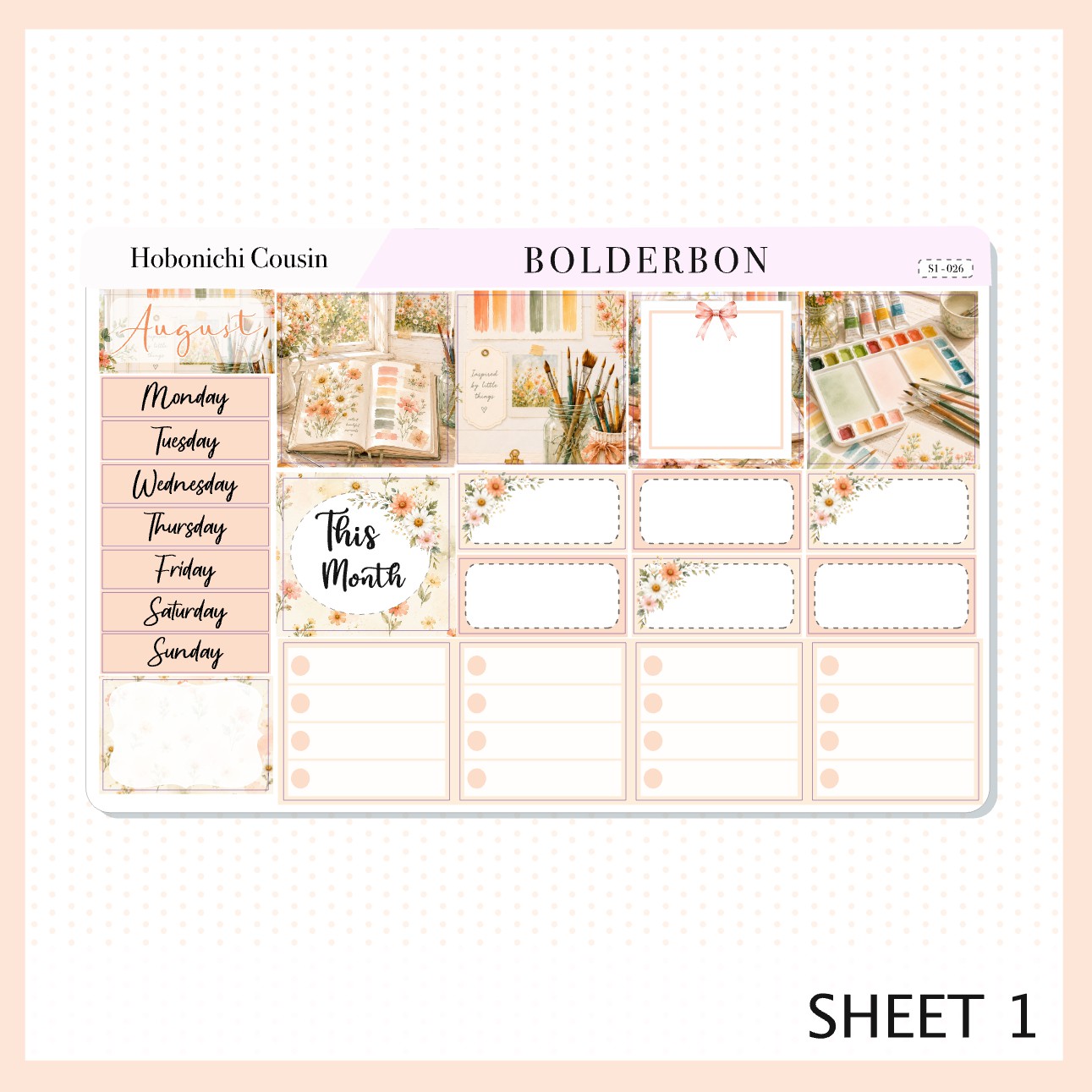 August • Hobonichi Cousin