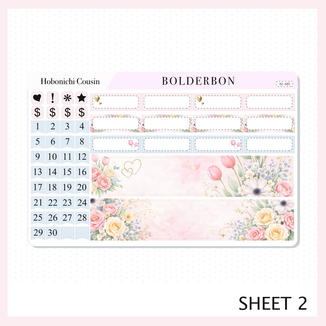 APRIL Hobonichi Cousin and A5 Day Free || Hello Spring, Monthly Planner Sticker Kit