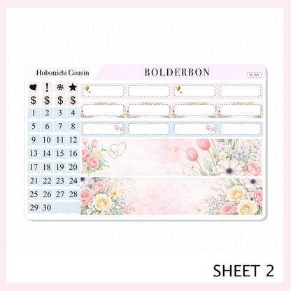 APRIL Hobonichi Cousin and A5 Day Free || Hello Spring, Monthly Planner Sticker Kit