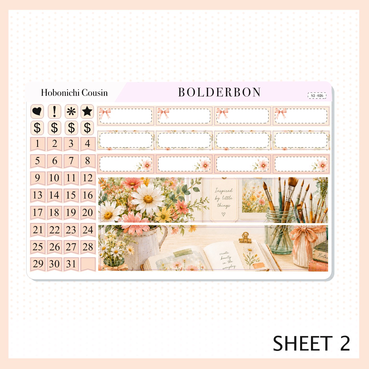 August • Hobonichi Cousin