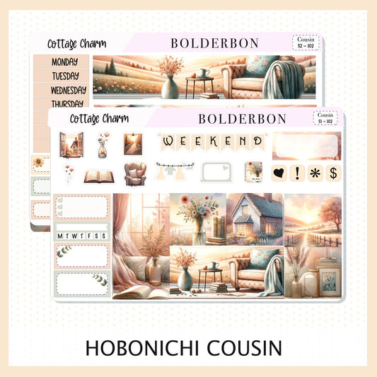 COTTAGE CHARM Hobonichi Cousin || Planner Sticker Kit