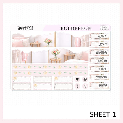 SPRING EDIT || A5 Hobonichi Cousin Planner Sticker Kit