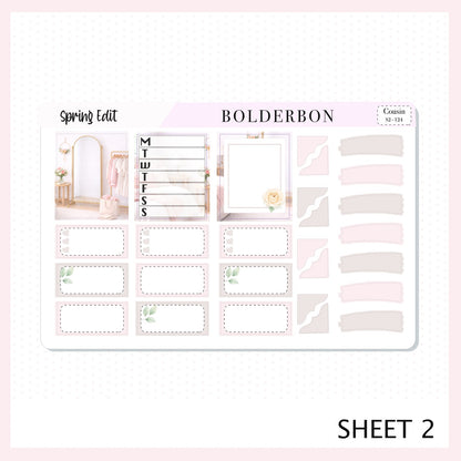 SPRING EDIT || A5 Hobonichi Cousin Planner Sticker Kit
