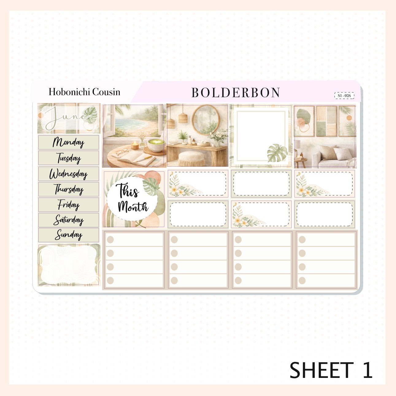 June • Hobonichi Cousin