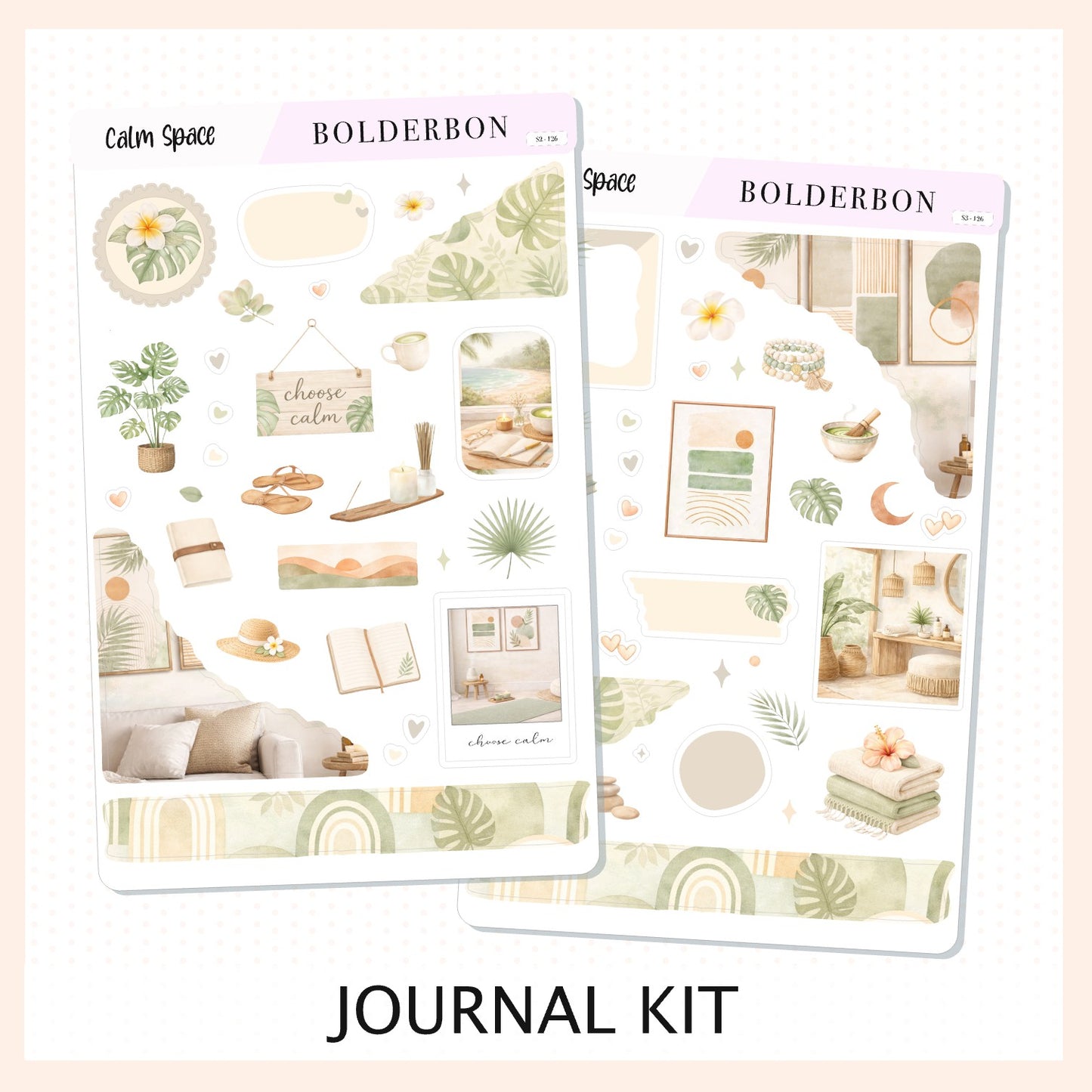 Calm Space • Journal Sticker Kit