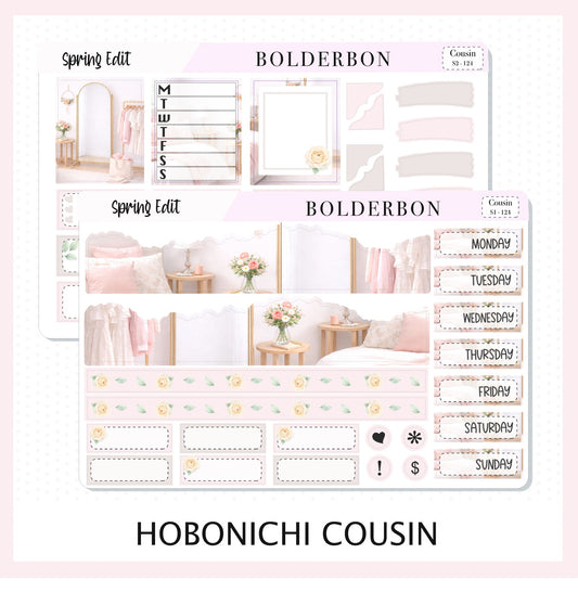 SPRING EDIT || A5 Hobonichi Cousin Planner Sticker Kit