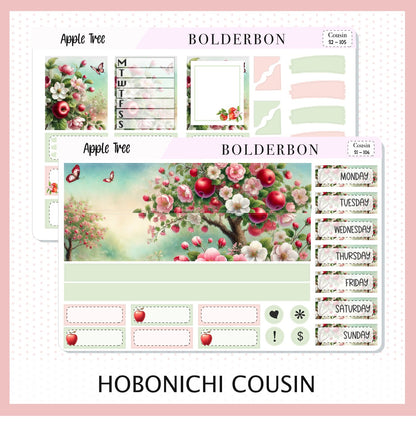 APPLE TREE Hobonichi Cousin || Planner Sticker Kit
