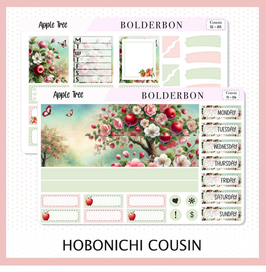 APPLE TREE Hobonichi Cousin || Planner Sticker Kit