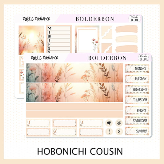 RUSTIC RADIANCE Hobonichi Cousin || Planner Sticker Kit