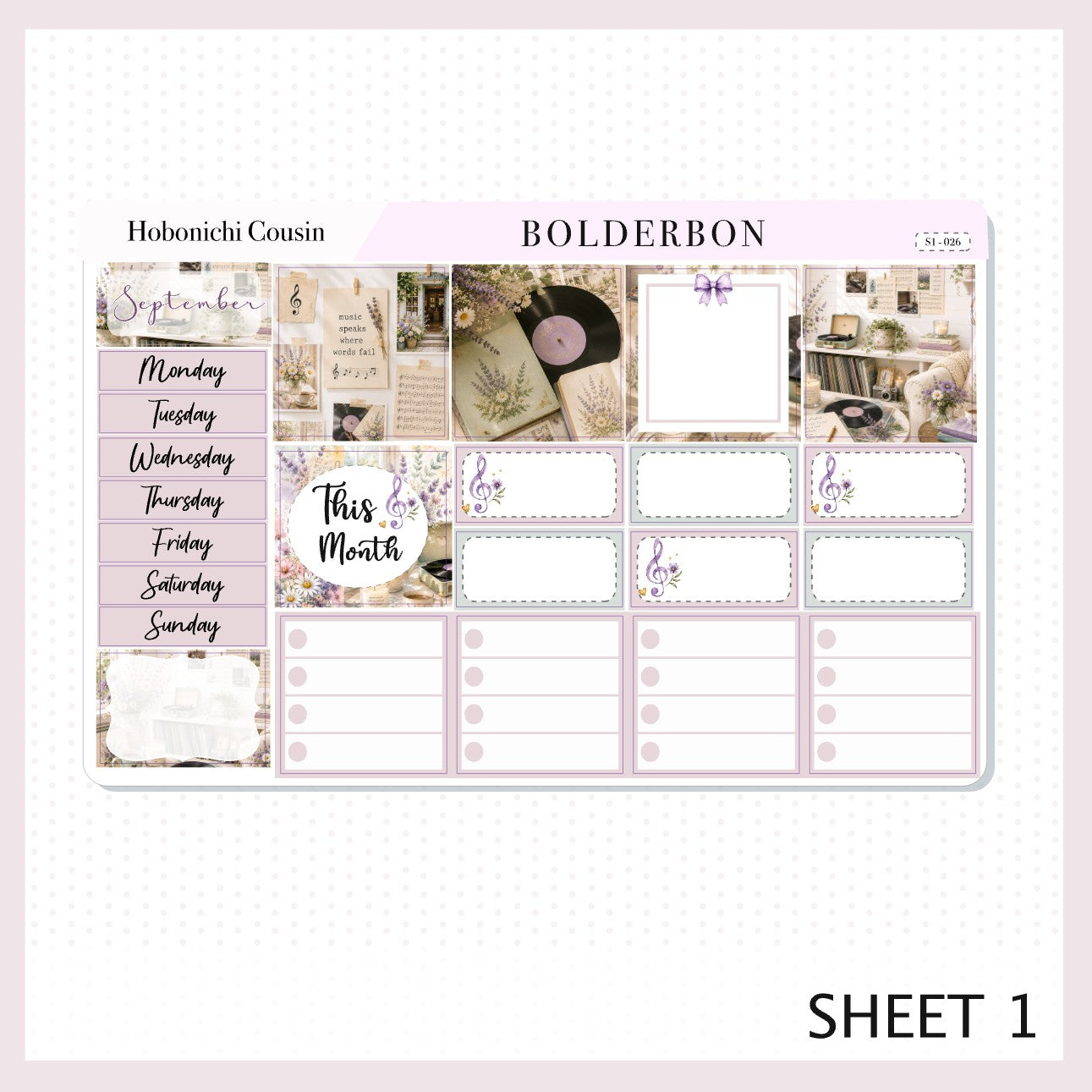 September • Hobonichi Cousin
