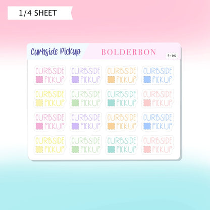 CURBSIDE PICKUP || Cute Planner Stickers