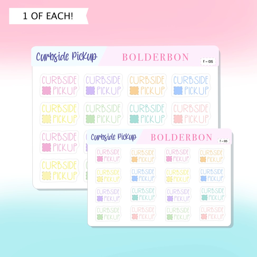 CURBSIDE PICKUP || Cute Planner Stickers