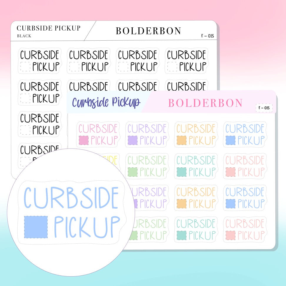 CURBSIDE PICKUP || Cute Planner Stickers